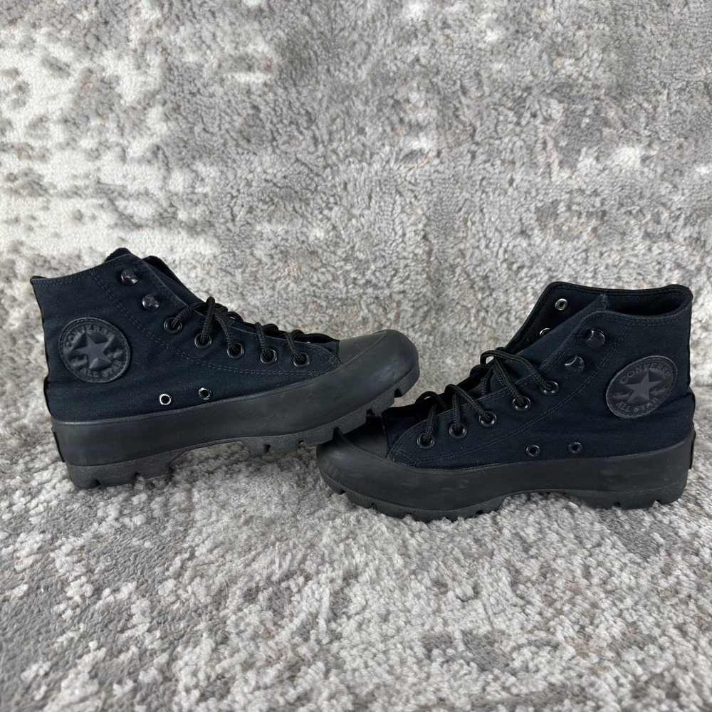 Converse Size 7 Chuck Taylor All Star Lugged Heel Shoes Sneakers Lace Up Black - Picture 6 of 9